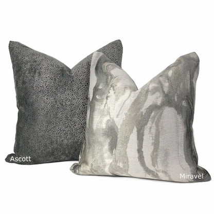 Miravel Oyster Gray Taupe Abstract Pillow Cover - Aloriam
