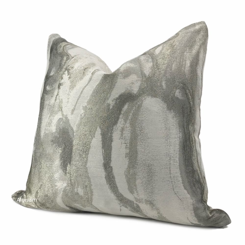 Miravel Oyster Gray Taupe Abstract Pillow Cover - Aloriam