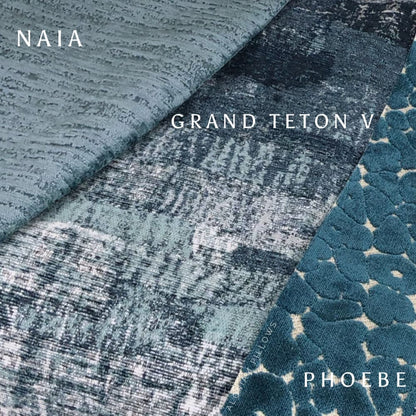 Naia Rainy Blue Textured Chenille Pillow Cover - Aloriam