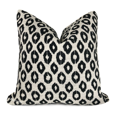 Nola Black Cream Animal Dots Pillow Cover - Aloriam