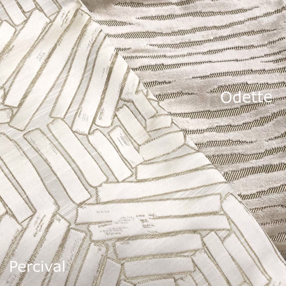 Odette Champagne Beige Cut Velvet Stripe Pillow Cover - Aloriam