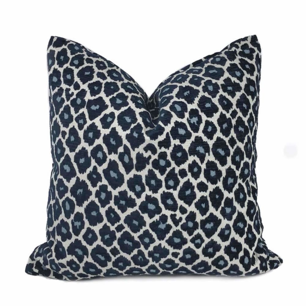 Pardo Navy Blue Leopard Spot Pillow Cover - Aloriam