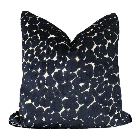 Phoebe Black Leopard Velvet Pillow Cover - Aloriam