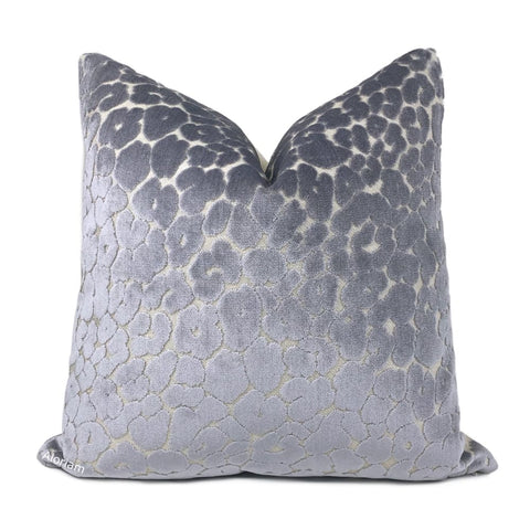 Phoebe Dusk Gray Leopard Velvet Pillow Cover - Aloriam