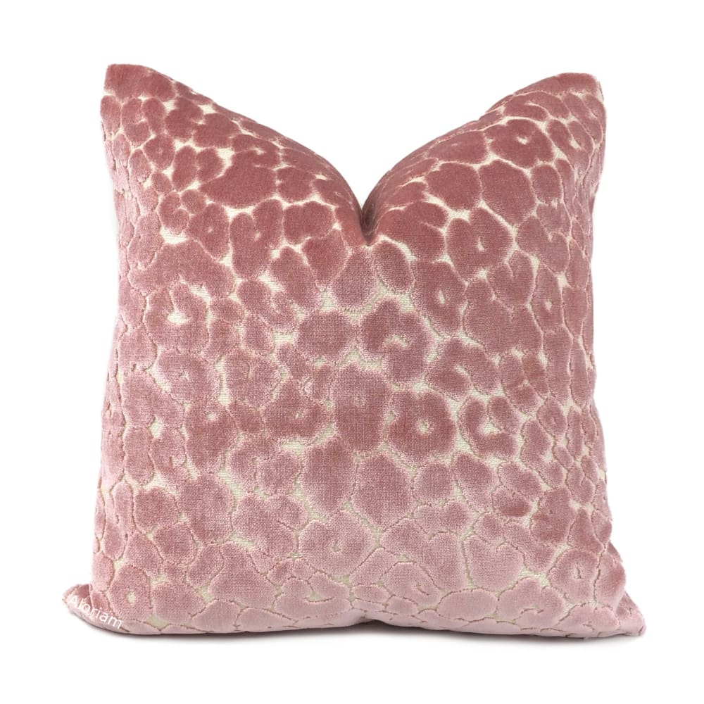 Phoebe Rose Pink Leopard Velvet Pillow Cover - Aloriam