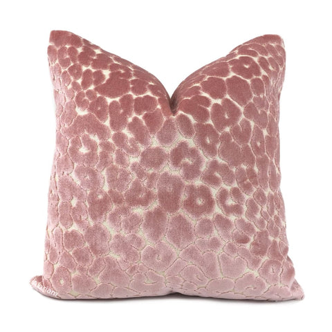 Phoebe Rose Pink Leopard Velvet Pillow Cover - Aloriam