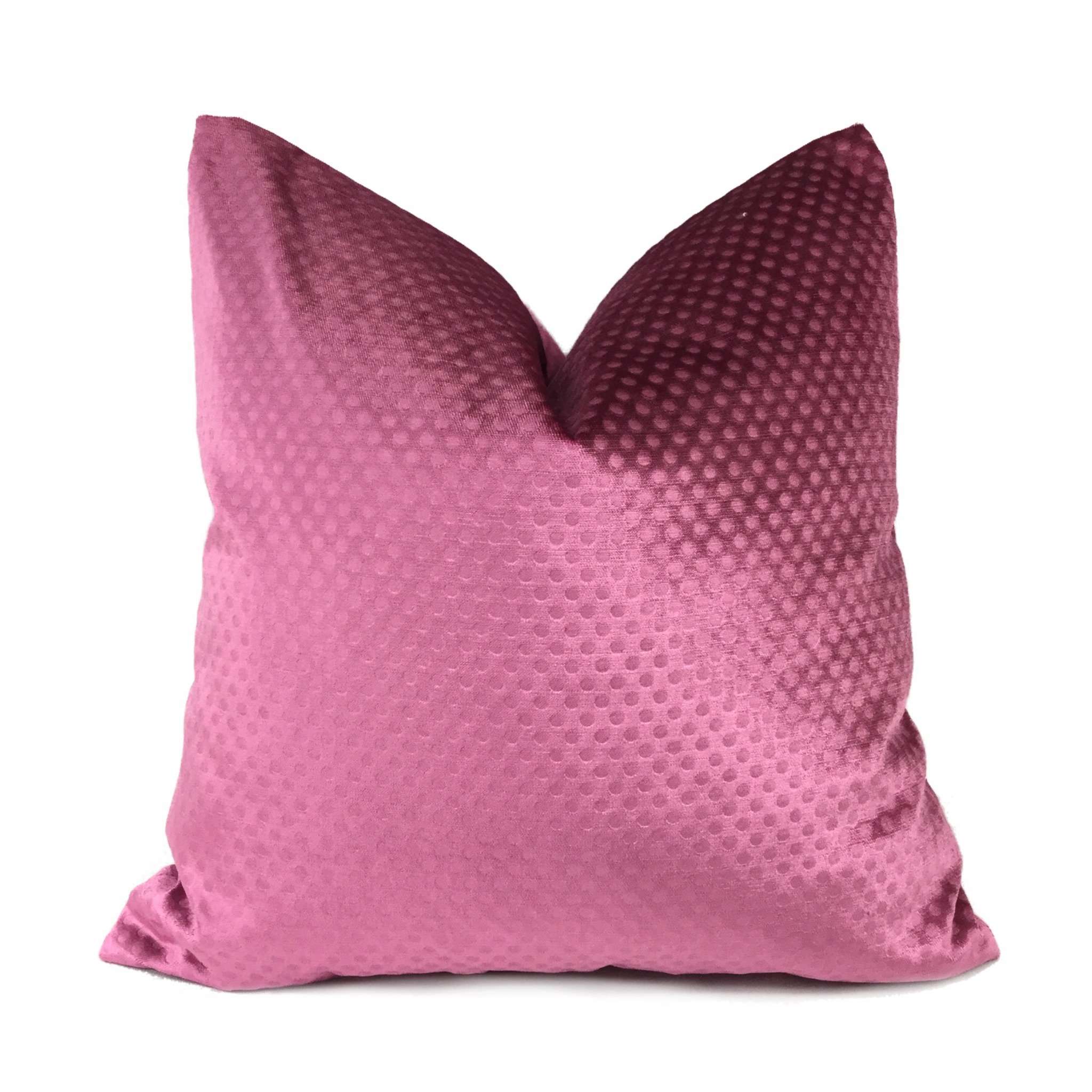 Pink Dimple Dots Velvet Pillow Cover