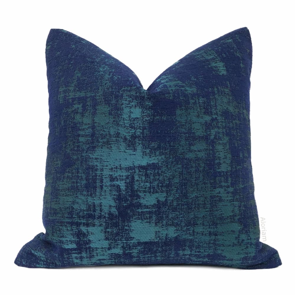 Prisma Aqua Ultramarine Blue Modern Texture Pillow Cover - Aloriam