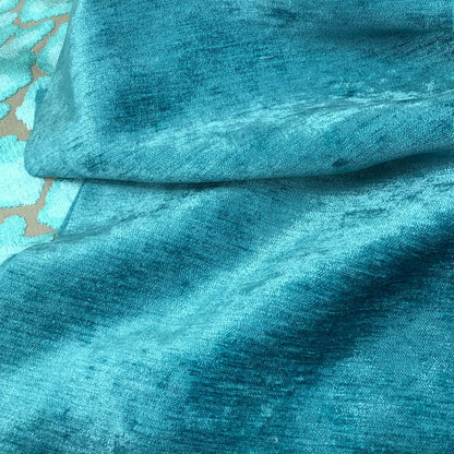 Raphael Turquoise Blue Chenille Pillow Cover - Aloriam