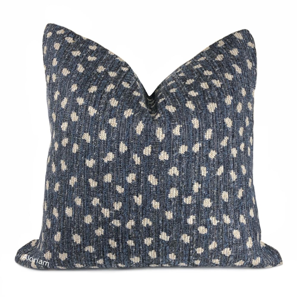 Riley Blue Oatmeal Dots Pillow Cover - Aloriam