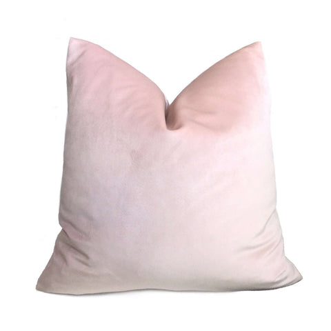 Robert Allen Blush Pink Touche Velvet Pillow Cover