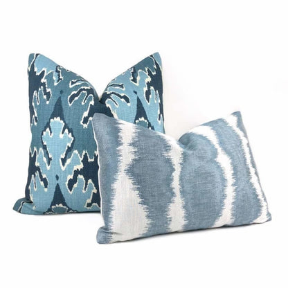 Robert Allen Didessa Denim Abstract Pillow Cover Cushion Pillow Case Euro Sham 16x16 18x18 20x20 22x22 24x24 26x26 28x28 Lumbar Pillow 12x18 12x20 12x24 14x20 16x26 by Aloriam