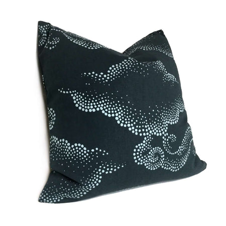 Navy Midnight Neo Toile Chinoiserie Designer Robert Allen LUMBAR Pillow  Cover Indigo Blue Pagoda Decorative Throw Cushion Cover Accent 