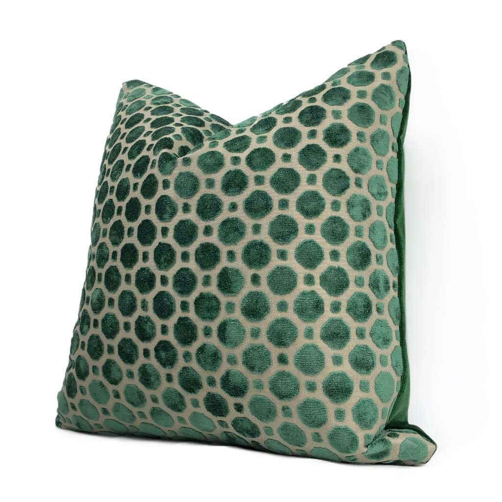 Robert Allen Velvet Geo Emerald Green Pillow Cover – Aloriam
