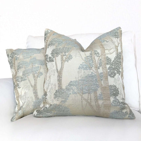 Sage Green Beige Nature Forest Trees Pillow Cushion Cover