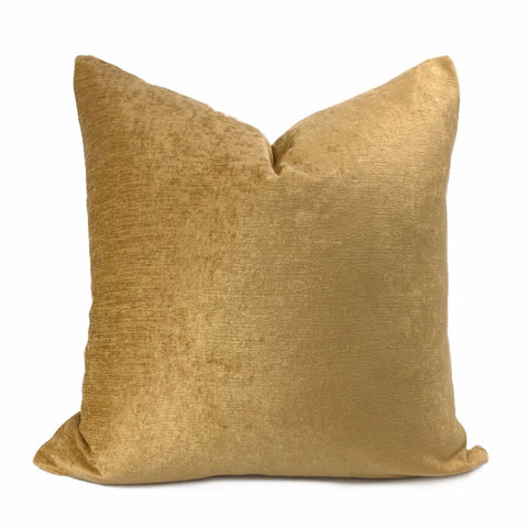 San Marco Amber Gold Chenille Pillow Cover - Aloriam