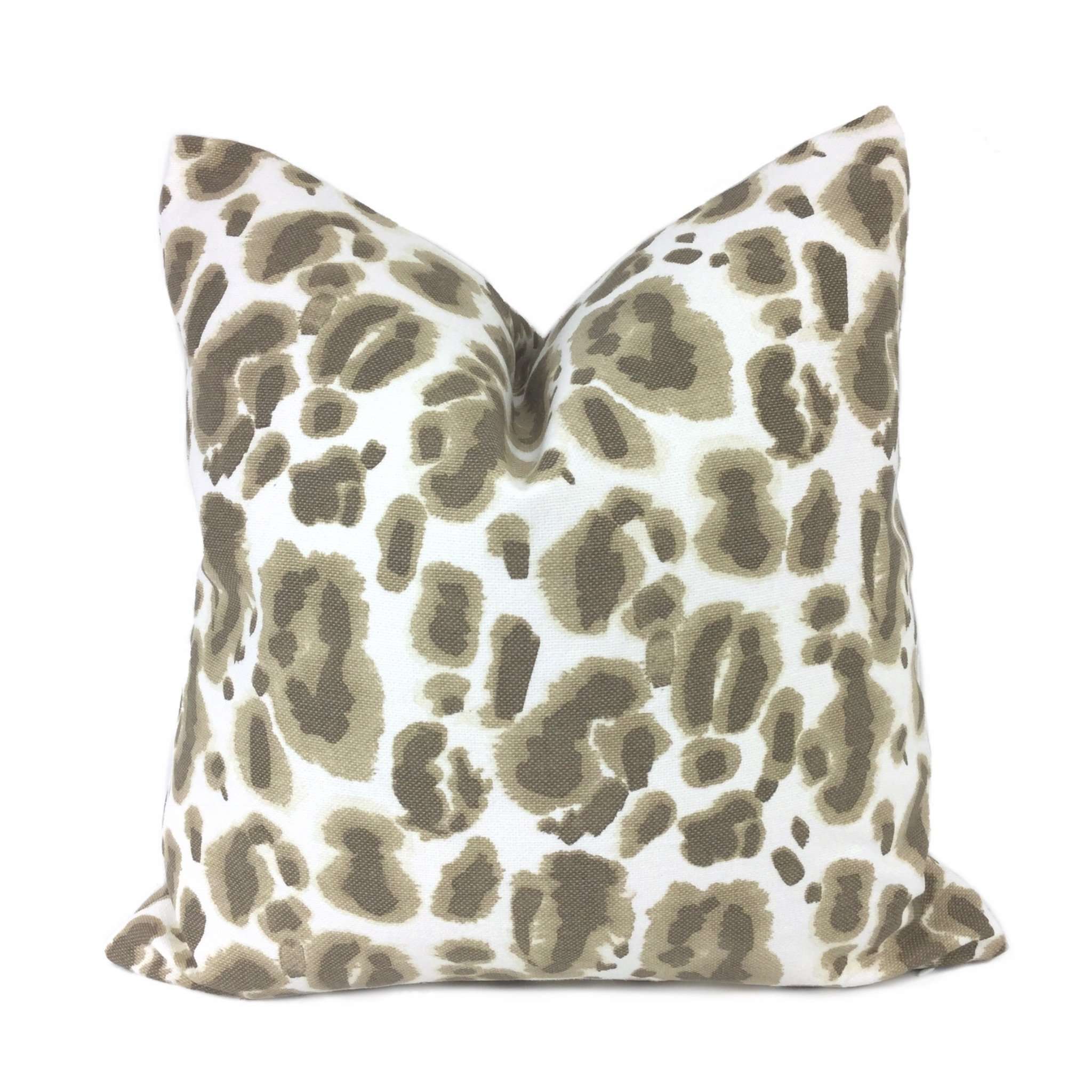 Lacefield Designs Brown White Leopard Print Pillow Cover