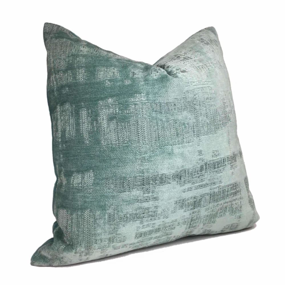 Seafoam Green Abstract Patina Chenille Texture Pillow Cover – Aloriam