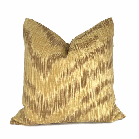 Surit Sahara Tan Brown Animal Stripe Linen Pillow Cover
