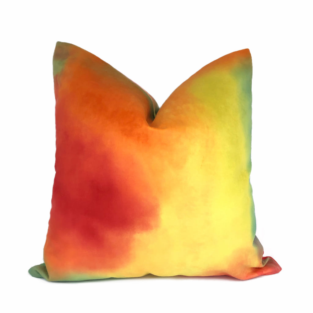 Tropicana Color Splash Velvet Multicolor Pillow Cover