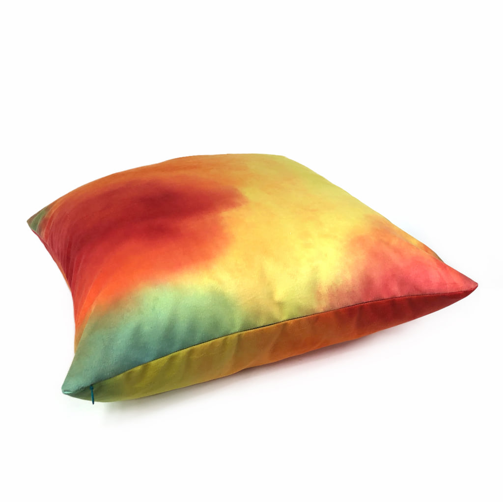 Tropicana Color Splash Velvet Multicolor Pillow Cover