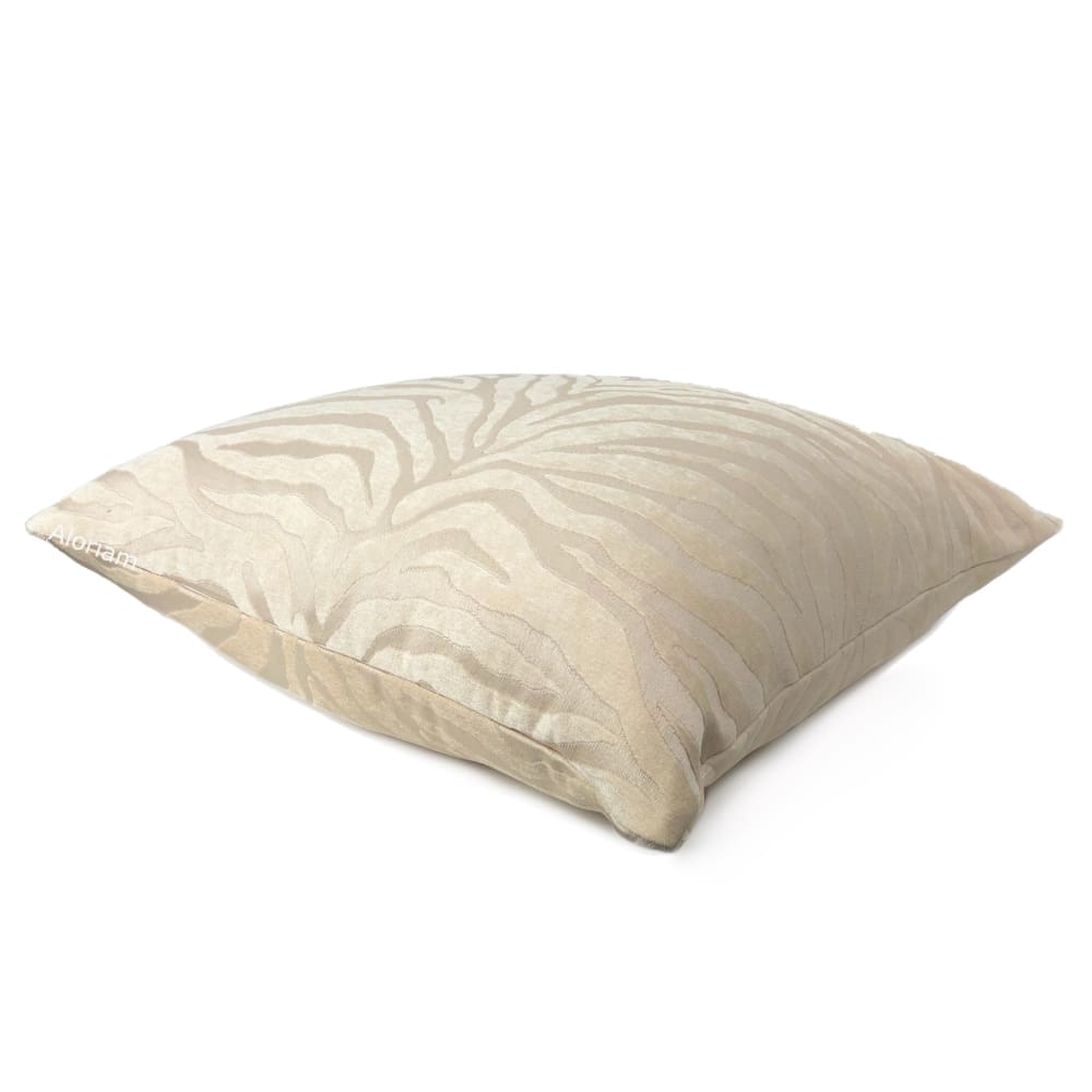 Two Tone Cream Ivory Tiger Stripe Chenille Pillow Cover – Aloriam