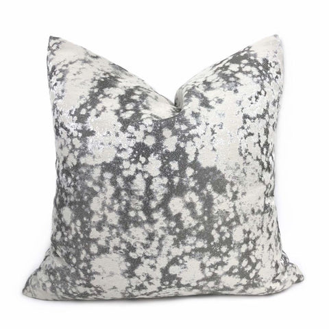 Vilero Shimmer Gray Abstract Pillow Cover Cushion Pillow Case Euro Sham 16x16 18x18 20x20 22x22 24x24 26x26 28x28 Lumbar Pillow 12x18 12x20 12x24 14x20 16x26 by Aloriam