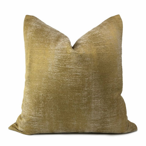 Ysidro Dark Gold Semi Solid Texture Pillow Cover - Aloriam