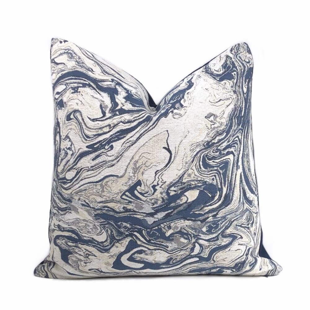 Zephyr Blue Atmospheric Swirls Pillow Cover - Aloriam